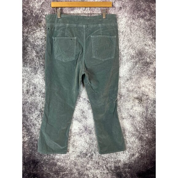 FREE PEOPLE Jeans Pants Womens L Blue In My Feelings Velvet Bootcut Zipper Boho - Picture 10 of 13